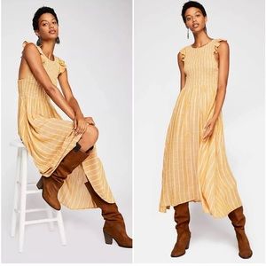 Free People Chambray Butterflies Midi Dress